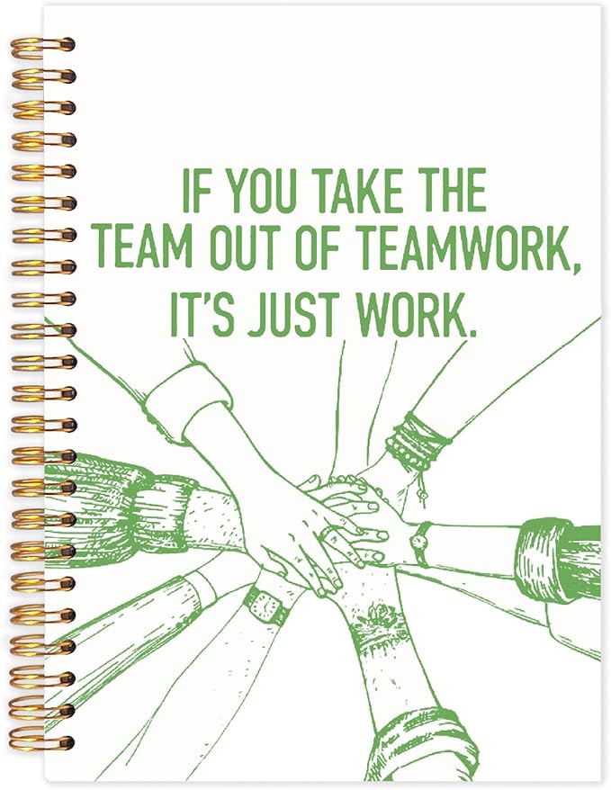 Yhtrg Welcome to the Team Gifts Spiral Notebooks, Gifts for Team Members at Work, Teams Appreciation Gift for Employees, Green Journal Notebook for Women Men Coworkers, 5.5x8.3 Inch