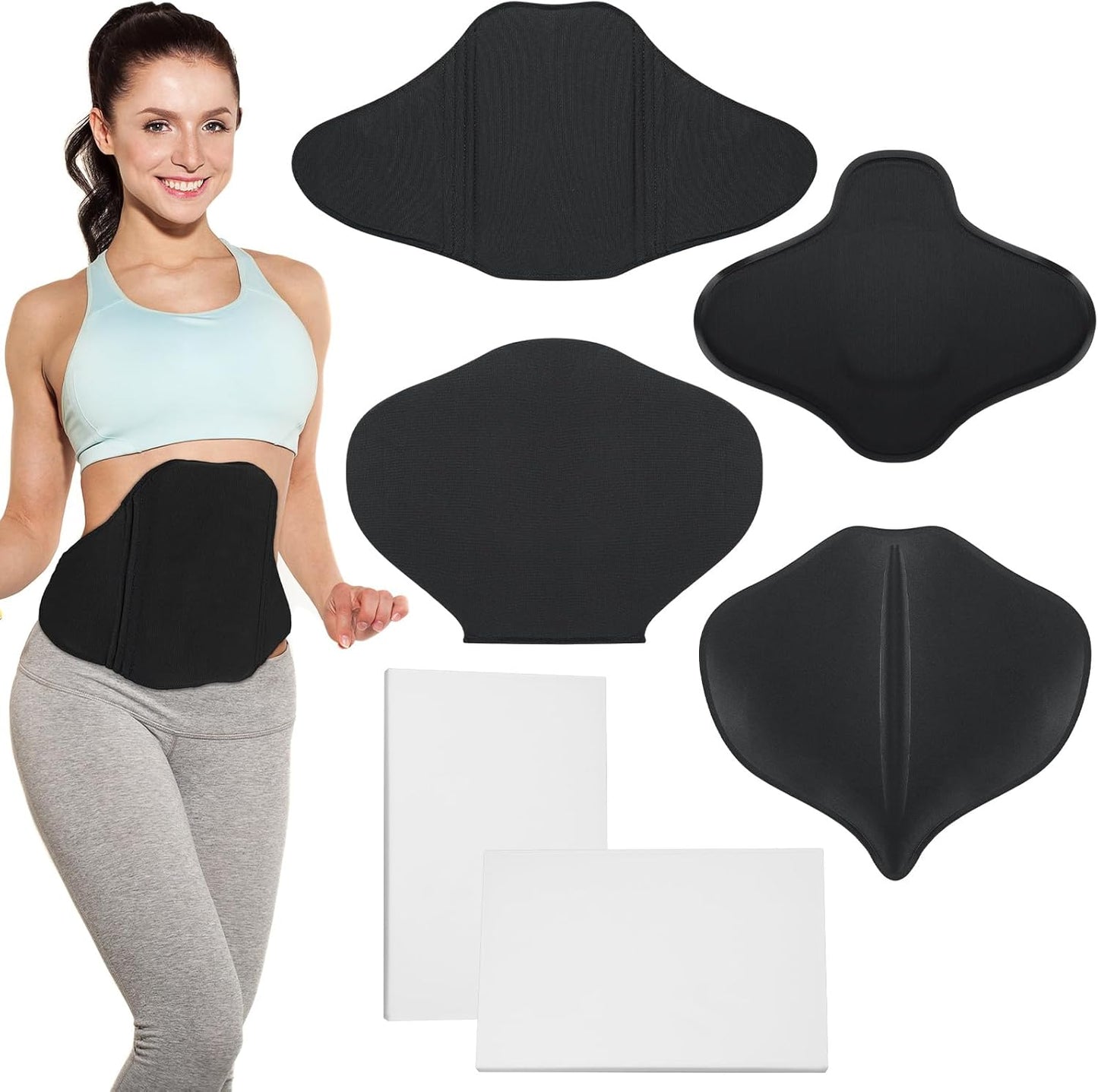 TrelaCo Lipo Foam Board Set - 6 Pcs BBL Lumbar Molder & Compression Ab Board | Black & White