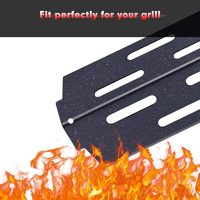 Cozilar Grill Flavorizer Bars for Weber Genesis II E-410, S-410, LX E-440, S-440, Weber Genesis 2 66041, 66033, 66796, Heat Deflectors BBQ Gas Grill Replacement Parts, 17” Porcelain Steel Flavor Bars