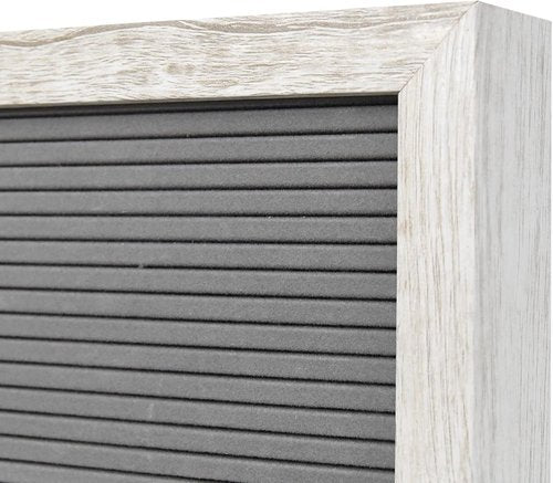 Framed Gray Letterboard - 180 Letters & Symbols Included | 10” W x 5” H, Secure Grooves for Easy Display