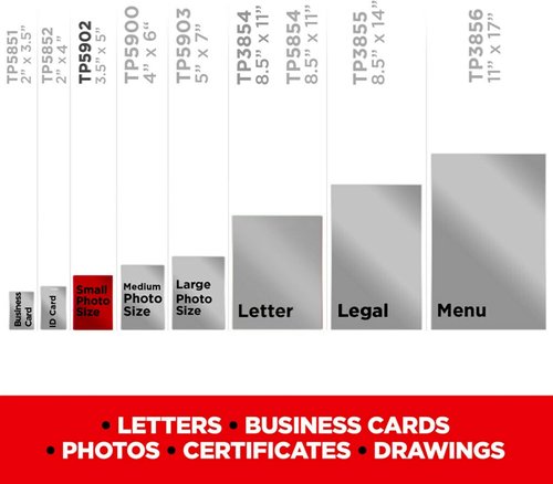 Scotch Thermal Laminating Pouches - Premium 5 Mil Thick Business Card Size Sheets | 20 Pack, 2.3 x 3.7 Inches