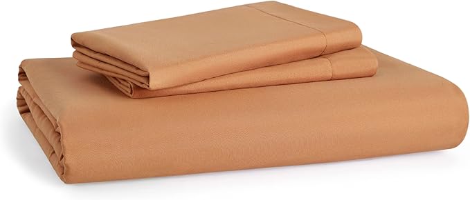 Bedsure Duvet Cover California King Size - Soft Double Brushed Bedding Set for Kids & Adults, Zipper Closure, 3 Pieces, Includes 1 Duvet Cover (104"x98") & 2 Pillow Shams, NO Comforter, Burnt Orange