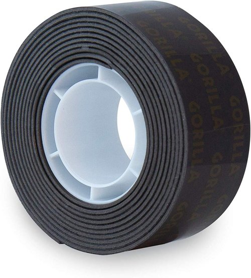Gorilla Heavy Duty Double Sided Mounting Tape - 1" x 60" Black | Pack of 10 for Strong Adhesion