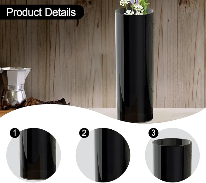Qianly Tall Cylinder Vase Floor Decorative Standing Vase Flower Holder Hydroponic Plant Pot for Entryway Farmhouse Dining Room