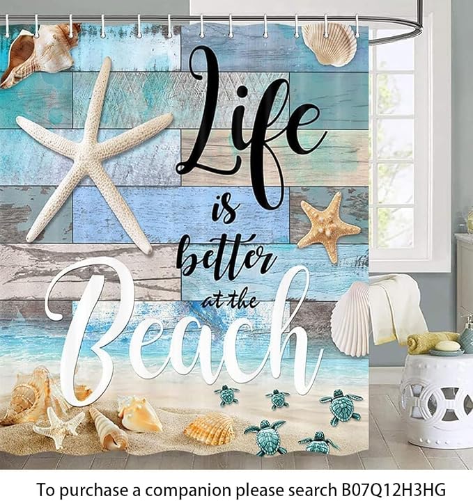 Beach Starfish Sea Shell Ocean Bathroom Rugs Mat, Non Slip Rustic Beach Bath Rugs for Bathroom, Durable Rustic Wooden Flannel Mat Rug, Absorbent Water Clearance Mats for Laundry Room Kitchen,17X29