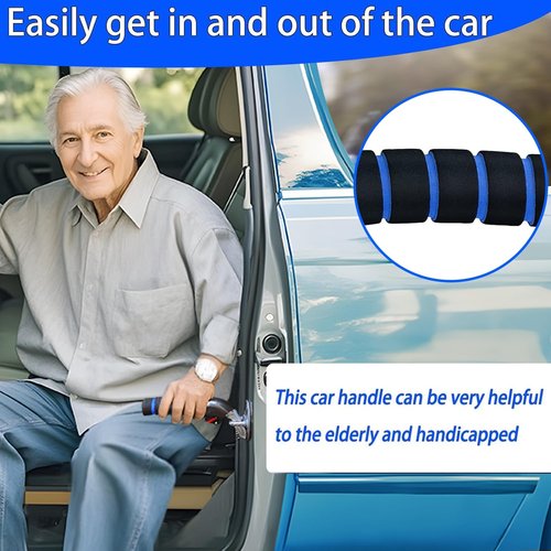 KOUNATSURI Car Door Handle Assist - 2-Pack Support for Seniors & Handicapped | Easy Grip Design