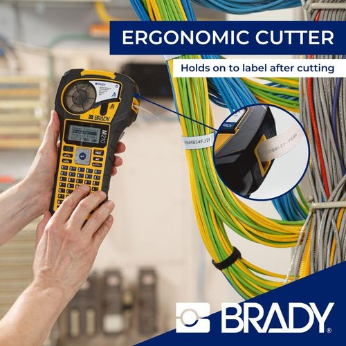 Brady M210 Portable Label Printer - Durable Rubber Bumpers, Multi-Line Print, 6 to 40 Point Font