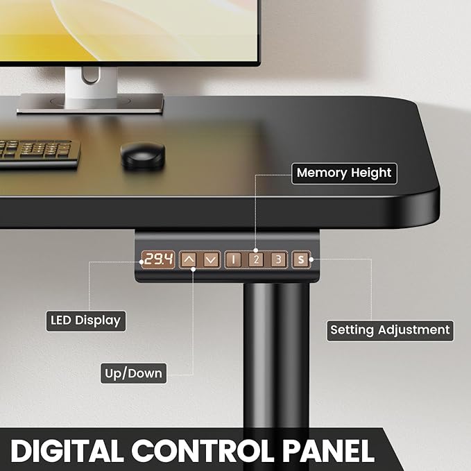 Flycity Electric L Shaped Standing Desk Adjustable Height, 63" x 55" Corner Stand Up Desk, Dual Motor Sit Stand Desk Computer Desk, Home Office Desk with 3 Memory Preset & Child Lock, Black