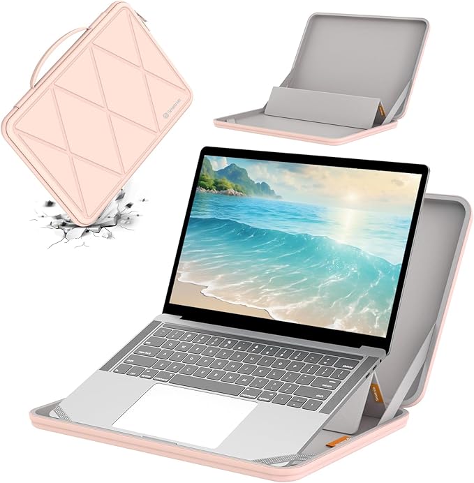 Smatree MS67 Hard EVA Protective Sleeve Case with Stand Compatible for 14.5 inch Acer Nitro V 14, Pink