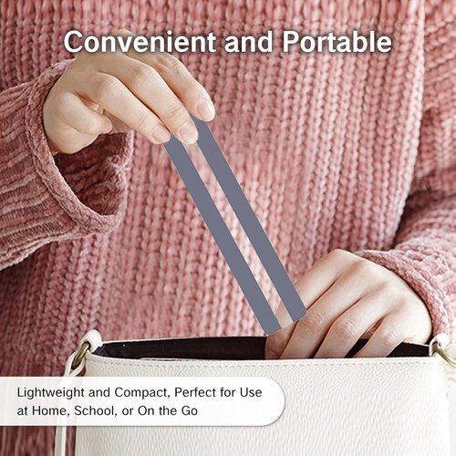 Skiennix 8Pcs Guided Reading Strips - Clear Overlay Trackers for Dyslexia & Visual Stress Relief