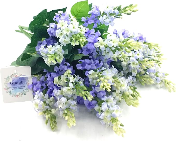 Artificial Fake Flowers Silk Plastic Plant Arrangement for Home Indoor Outdoor Garden Wedding Table Vase Decorations Faux Snapdragon Flower,3 Bouquets (Lilac)