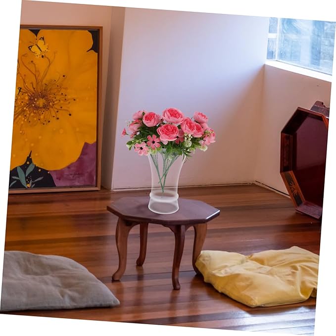 Modern Plastic Flower Vase for Desktop Home Decor Compact Lightweight Shatterproof Vase for Flower Arrangement Versatile Simple Color Centerpiece for Bedroom and Office Display