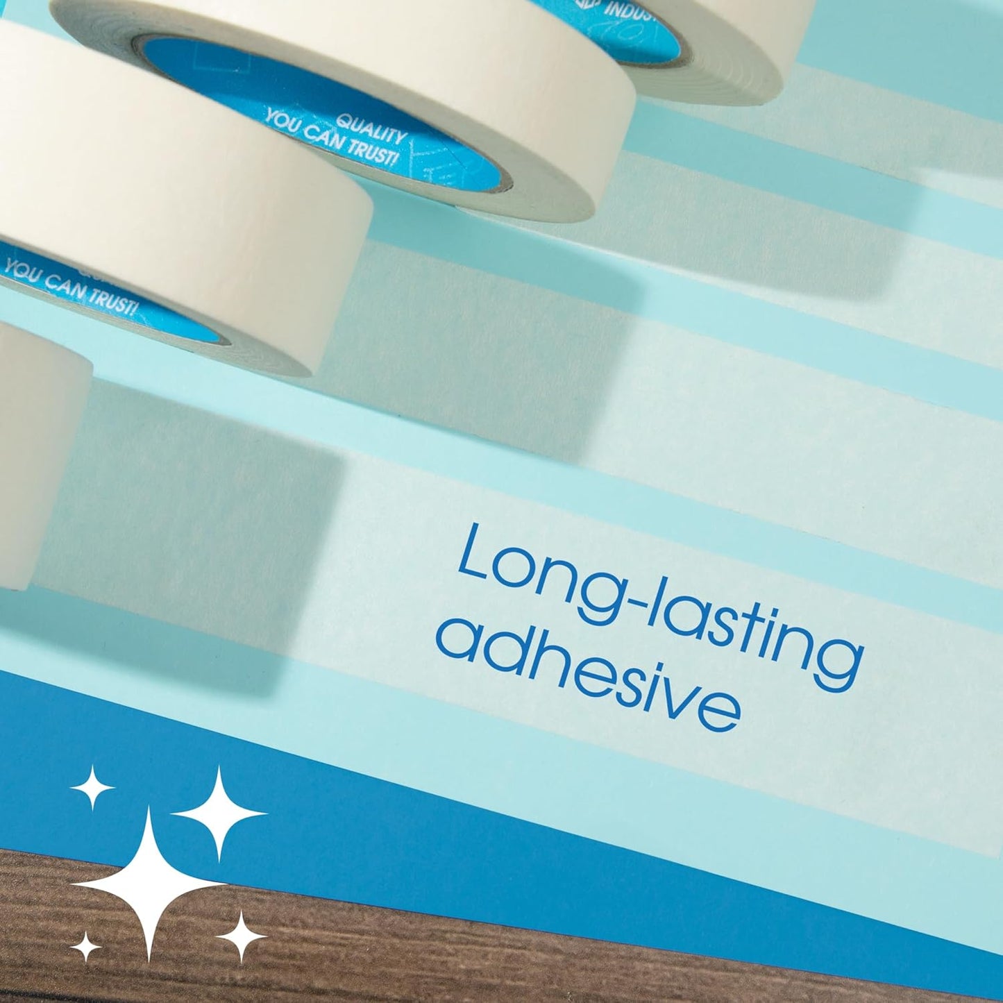 Spartan Industrial Masking Tape - 0.75" X 60 Yd for Painting & Drafting - 6 Beige Rolls, 5.5 Mil