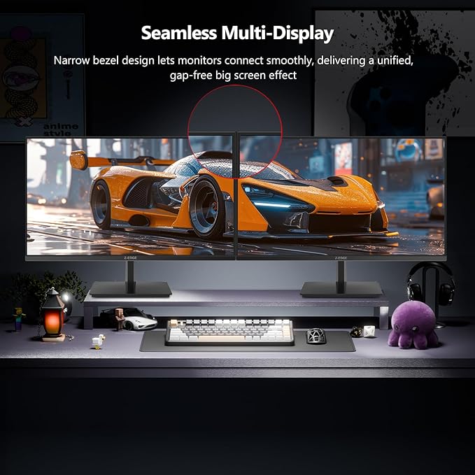 Z-Edge 27-inch 4K Gaming Monitor, 120Hz UHD 3840x2160 IPS Monitor, S274K 1ms MPRT Refresh Rate, 16.7M Colors, HDMI 2.0 x2 and DP 1.4 x 2
