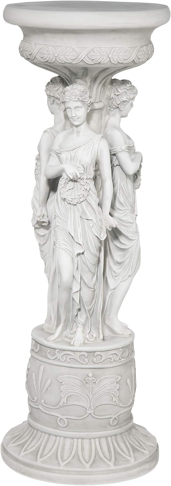 Design Toscano KY992 Chatsworth Manor Neoclassical Pedestal Column Plant Stand, Antique Stone