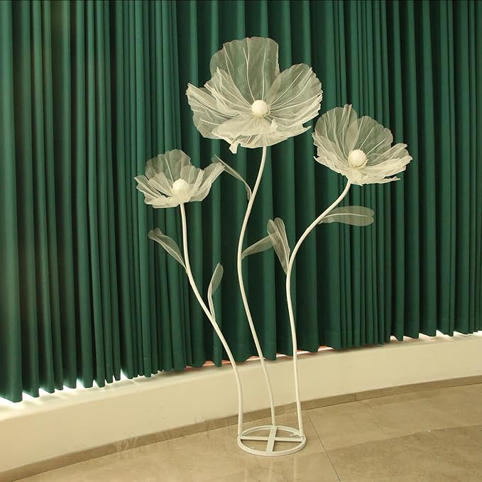 Wedding Decorations for Reception,5.6 Ft Giant Flowers for Decoration,Big Artificial Silk Flowers for Party Banquet Background,Home Decor,Photographic Props,Shop Window Display（White）