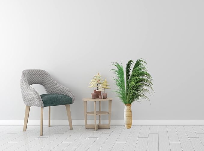Pampas Grass Decor Tall,Long Pampas, Large Pompas Floral, Elegant Feather Flowers for Wedding Decorations, Living Room Decor (Natural Green, 4pcs 43.3"(110cm))