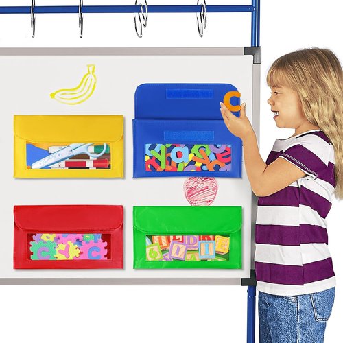 EAMAY Magnetic Marker Pen Holder - Whiteboard & Fridge Storage Organizer | Set of 4 Pockets