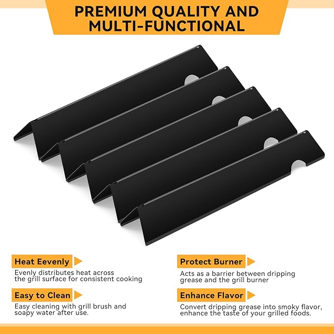 KifonMetals 17.1 Inch Porcelain-enameled Flavorizer Bars for Weber Genesis Grill Parts, for GS4 Genesis II/II LX 300, II E-310, II E-315, II E-335, II LX-340 Replacement Parts, 66795, 5 Pcs
