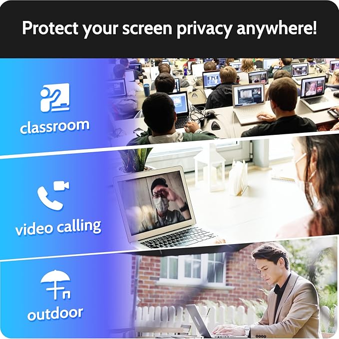 Peslv Magnetic Privacy Screen for MacBook Pro 16 Inch (2019-2020) - A2141, 16inch Removable Matte Blue Light Glare Filter Protector Shield for Mac Pro 16in Laptop Computer