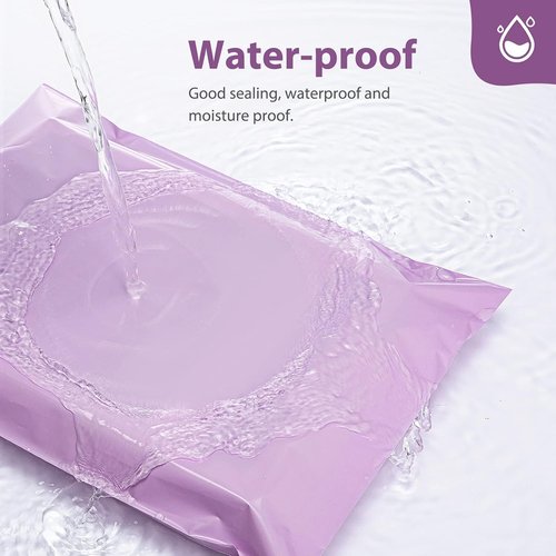 Fuxury Poly Mailers - 10x13 Inch Waterproof Shipping Bags | 1200 Pcs Light Purple for Small Business