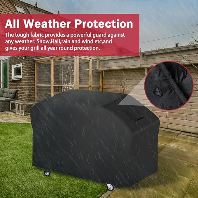 iCOVER 5482 Griddle Cover for Blackstone 36 inch Griddles with Hood, Waterproof Lightweight Polyester Barbecue Covers with Air Vent& Drawstring Flat Top Gas Grills Protection