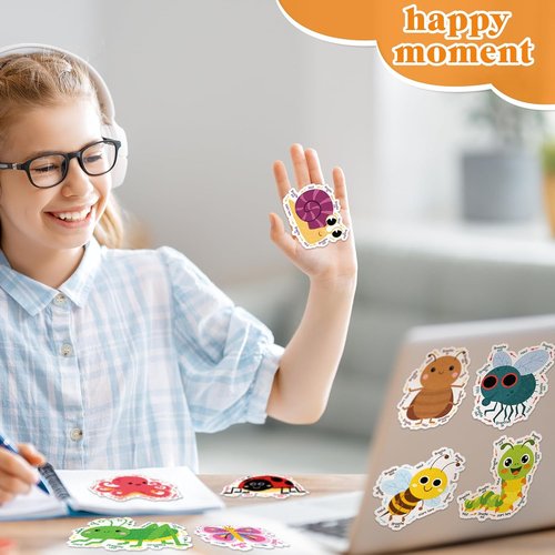 Crtiin 80 Pcs Anxiety Relief Sensory Stickers - Inspirational Quotes for Mental Health | Retro Design