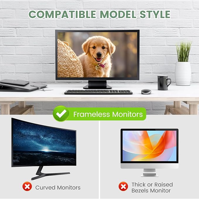 [2 Pack/Family Size]Eliwhale 24 inch Computer Screen Privacy Filter for 16:9 Widescreen Monitor, Matte Anti-Glare and Anti-Spy, Bluelight Block, Eye Healthy Privacy Shield, Width*Height: 531mm*299mm for LG HP AOC Acer and More