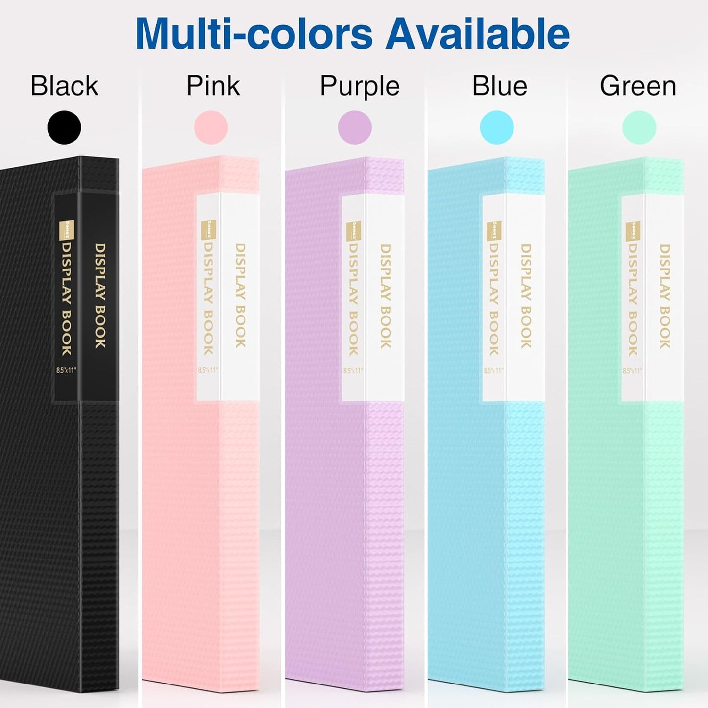 Sooez 30-Pocket Binder - Clear Plastic Sleeves for 60 Pages | 8.5x11 Art Portfolio & Document Organizer