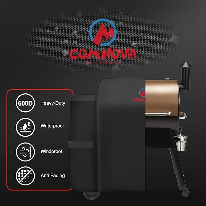 Comnova Grill Cover for Traeger Pro 34 & 780 Series - 600D Wood Pellet Smoker Cover for Traeger Waterproof & Heavy Duty, Premium Pellet BBQ Cover for Treager Pro 34, Pro 780, Texas, Z Grills and More