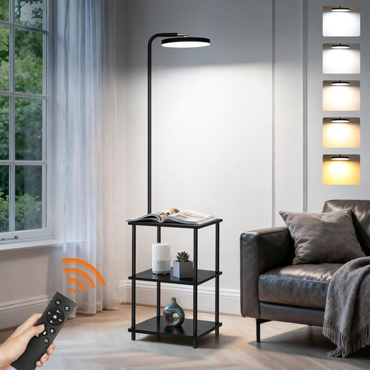 **Skiennix LED Floor Lamp - 25W Super Bright with Remote & Dimmable Feature | 350° Rotating Head for Living Room & Bedroom**