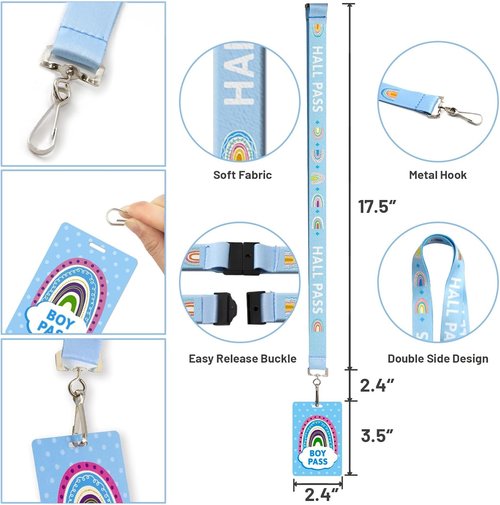 Ceiba Tree Boho Lanyards - Set of 6 with Breakaway Buckle for Students & Teachers | Office & Library Use
