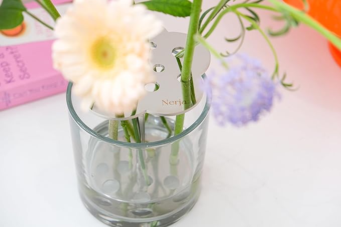 Ikebana Vase – Basic Flower, Stainless Steel Stand, Luxury Modern Decorative Vase for Home, Table Centerpiece, Office