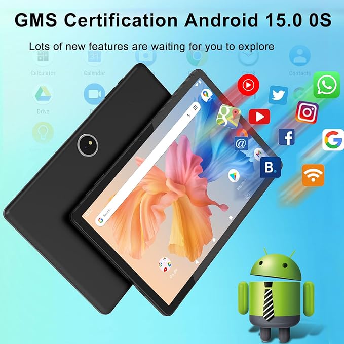 11 inch Tablet, 18GB + 128GB, Android 15 Tablet, 1TB Expandable, 13MP Camera, Octa-Core Processor 5G WiFi 8000MAH Battery 11'' IPS HD Touchscreen Google Tableta.