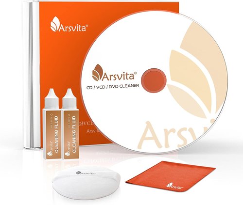 Arsvita Laser Lens Cleaner Disc Set - Safe & Effective Cleaning for CD/VCD/DVD Players | ARCD-04