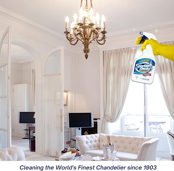 Sparkle Plenty Silk Sensation Cleaning Solutions Bundle - Sparkle Plenty Chandelier Cleaner Drip Dry Spray No Wipe & Silk Plant Cleaner Spray No Wipe - Artificial Plants & Flowers Spray Away Cleaner