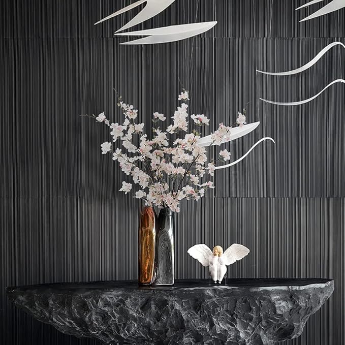 LESING 4pcs Artificial Cherry Blossom Stems,41.4" Realistic Fake Silk Long Stems Artificial Flower Branches for Floor Table Home Wedding Decoration (Light Pink -1)