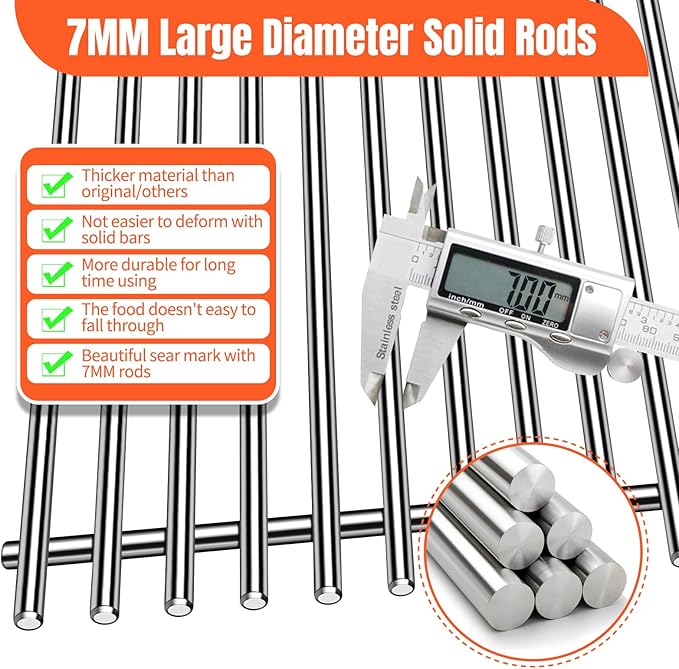 LPTNFRTN Stainless Steel Grill Flavorizer Bar Heat Plates with 2 Pack Grates BBQ Gas Grill Replacement Parts for Weber Genesis II 300 Series Genesis II E-310 E-315 E-330 E-335 S-310 S-335 Gas Grill