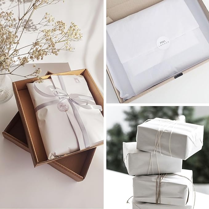 Simetufy 115 Sheets Large 20 x 30 Inch White Tissue Paper for Gift Bags, Archival Bulk for Textiles, Clothing Storage