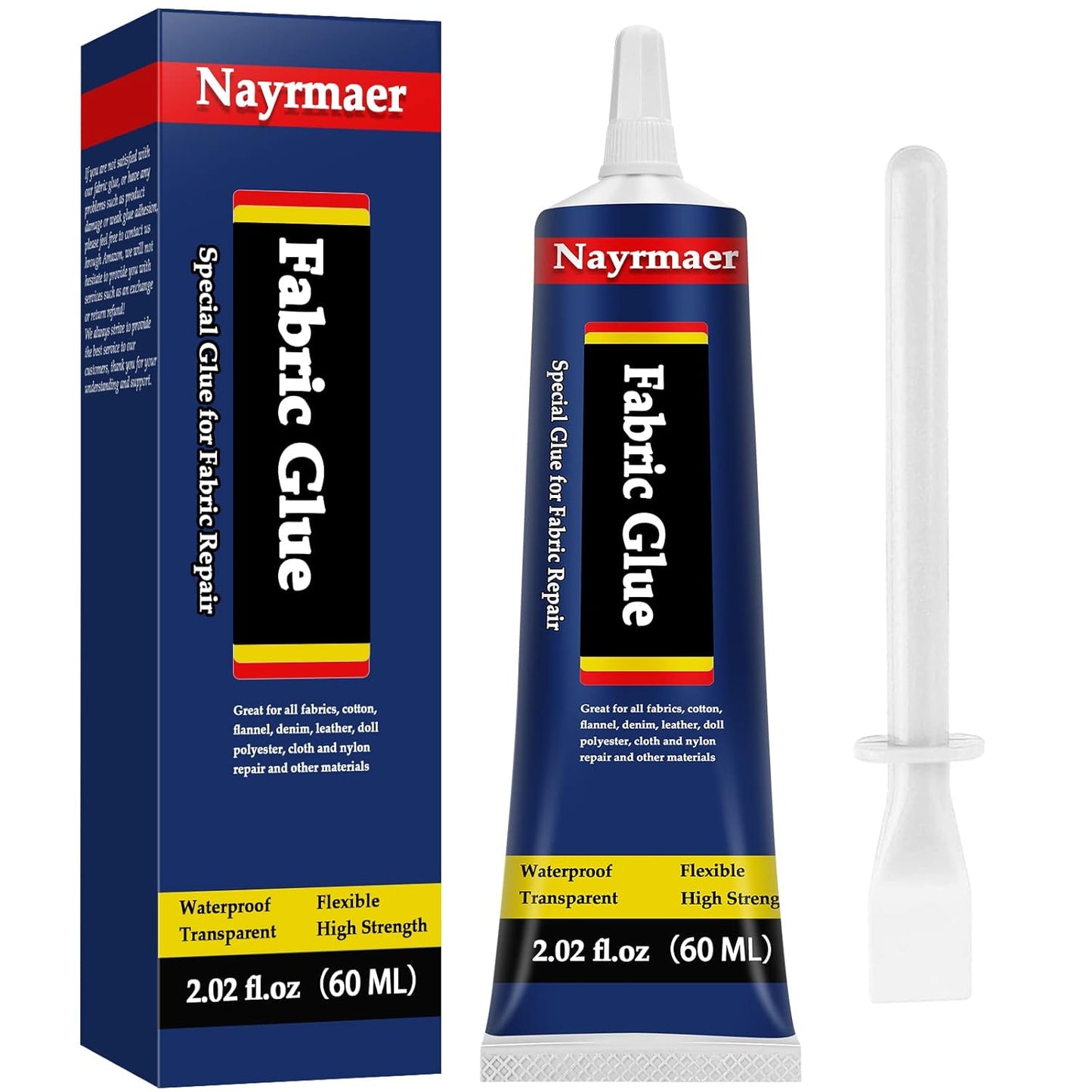 Skiennix Fabric Glue - Permanent Clear Washable Adhesive for All Fabrics | 60g, Waterproof & Fast-Drying