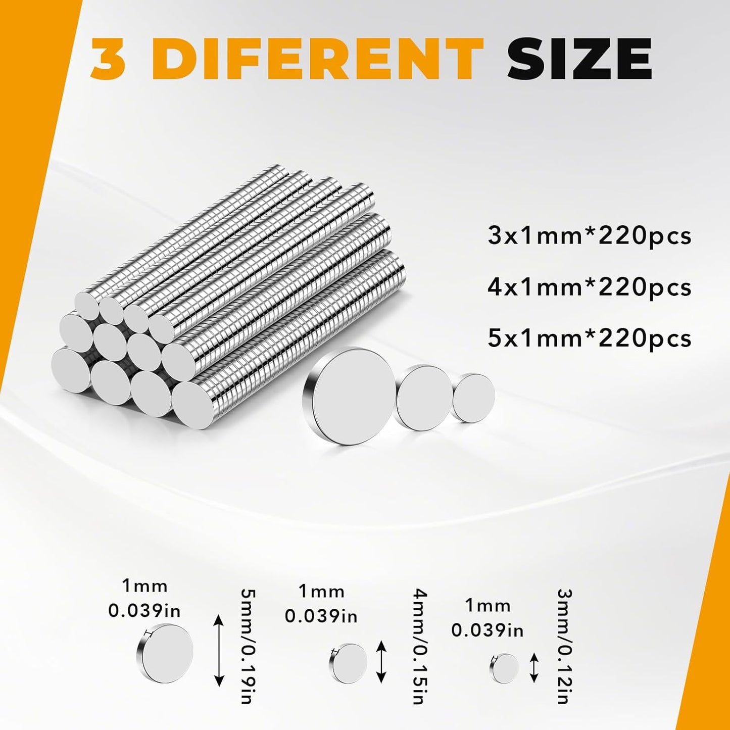 TRYMAG 660Pcs Small Magnets - Versatile Mini Magnets for DIY, Crafts, Office & Science Projects