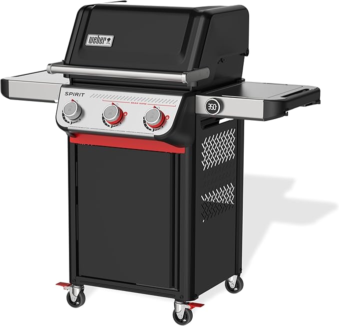 Weber Spirit EP-325 Liquid Propane Gas Grill for Outdoor Cooking and BBQ, 3 Boost Burners, Black