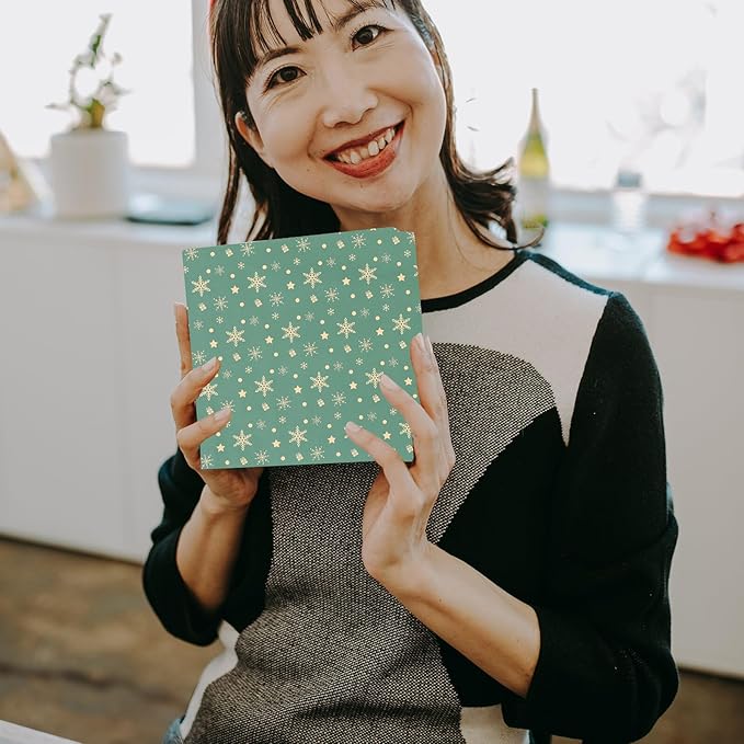 GALPADA 5pcs Vintage Christmas Wrapping Paper Kraft DIY Present Packaging for Bouquet Seasonal Festival Celebration