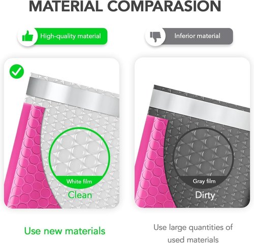Fuxury Bubble Mailers - 6x10" Pink Padded Envelopes | 1000-Pack Strong Adhesion for Small Business Shipping