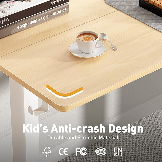 48 x 24 Inch Electric Standing Desk Adjustable Height, Sit Stand Desk, Stand up Desk for Home Office, Computer Workstation (Spliced Desktop,Oak)