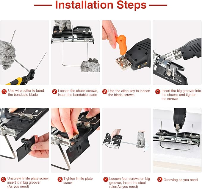Hot Knife Cutting Tool Kit for Grooving/Sculpture/Cutting Air Cooled 200W (5 Blades) Pro Slotter Cutter Electric Hot Knife Foam Cutter for EPP, EPS, XPS, EVA, EPE, KT Board, Sponge