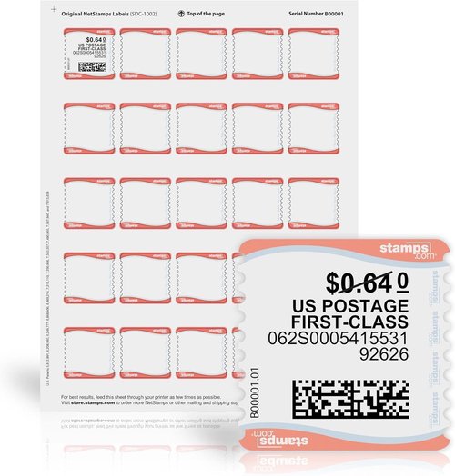 NetStamps Printable Postage Stamps - Custom USPS Postage for Home Printing | Compatible with Inkjet & Laser Printers (10 Sheets)