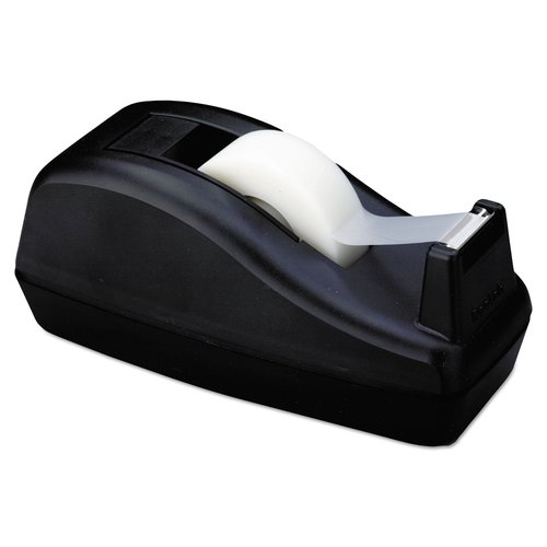 Scotch Deluxe Tape Dispenser - Black Metal & Plastic for 1 Inch Core Tapes | Stylish & Durable Design