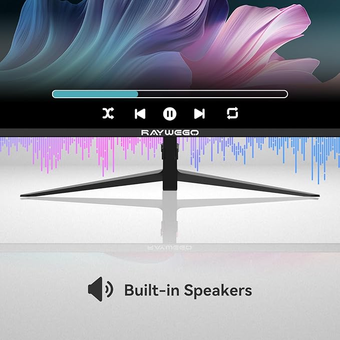 27 inch Gaming Monitor 100Hz Computer Monitor Built-in Speakers Full HD 1920 x 1080P with HDMI DP Interface Eye Care Frameless with 3-Side Virtually Borderless Design VESA（100 x 100mm）