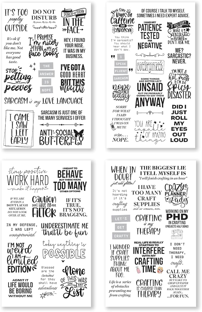 There is a Quote for That – Funny, Witty & Inspirational Planner Sticker Book for Adults – Bold Typography Stickers for Journals, Scrapbooks, and Bullet Planning